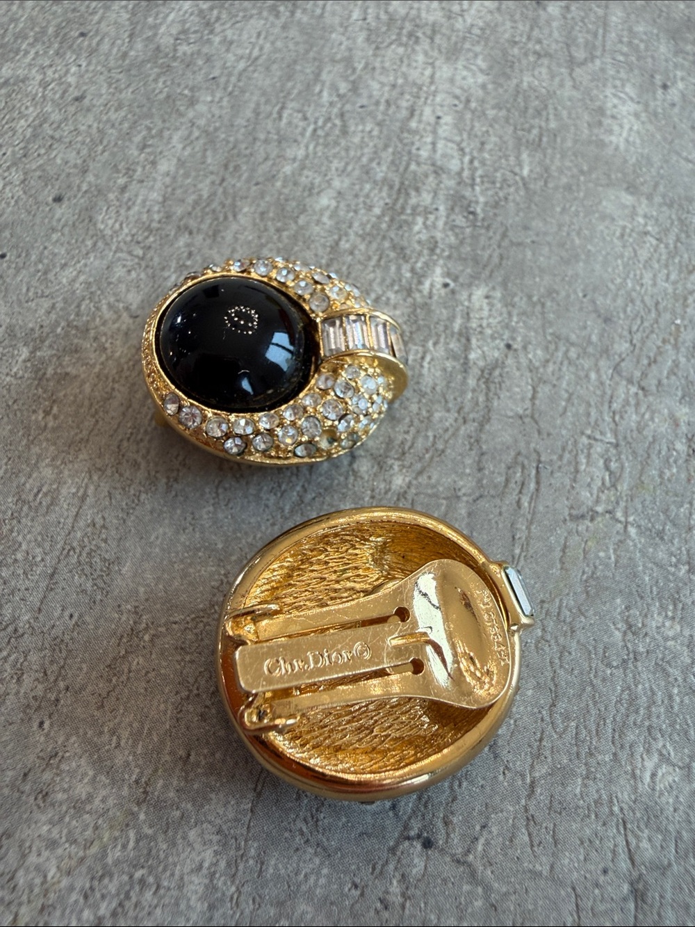 Dior Earrings Signed Vintage Clip-On - Picture 3 of 9